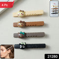 Cute Cartoon Cat Design Hair Clips Set (4 Pc)