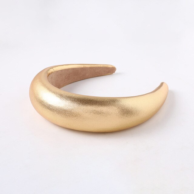 Leather Sponge Thicken Cloth Wide Side Headband