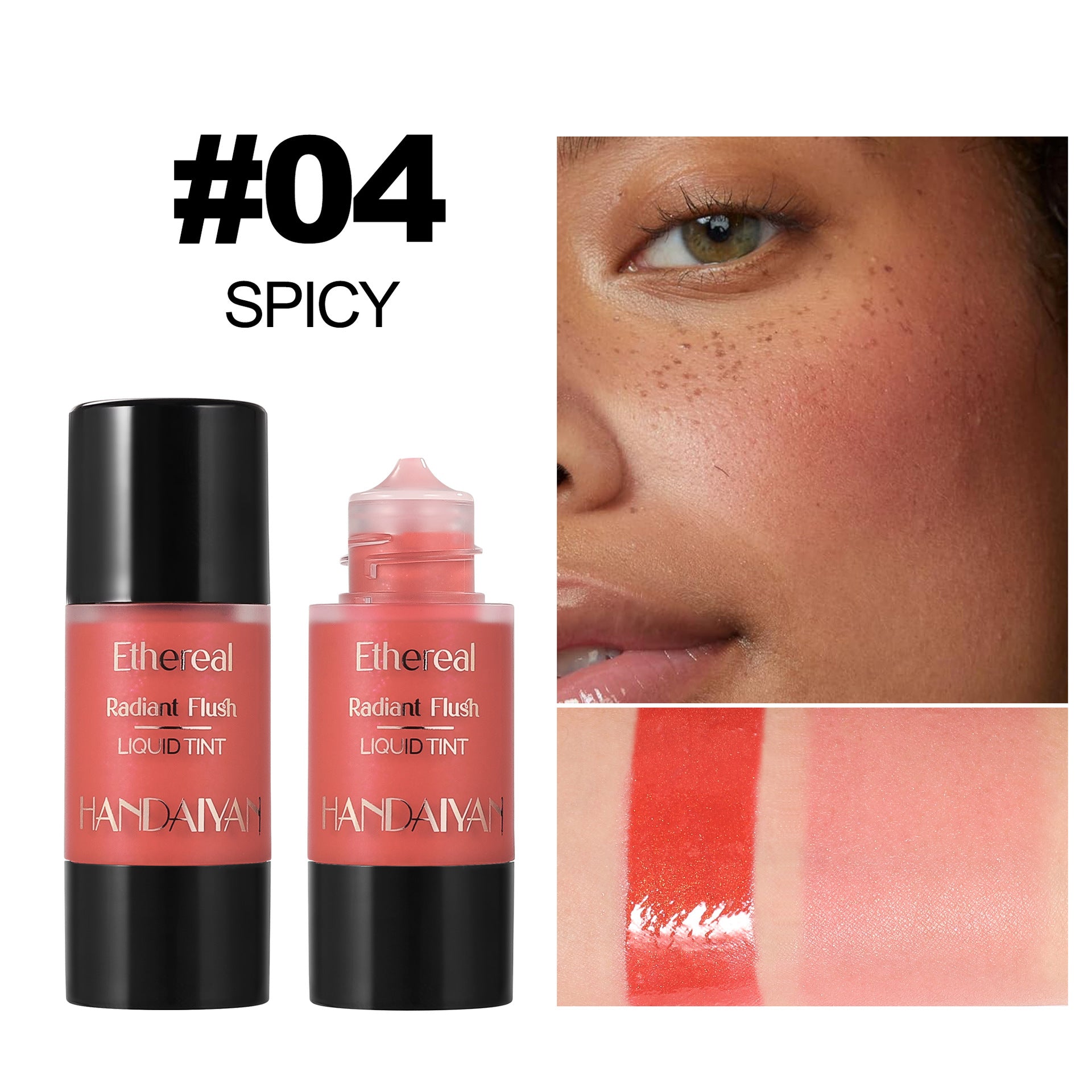 Handaiyan Liquid Blush Press Type 6 Colors Thin And Glittering