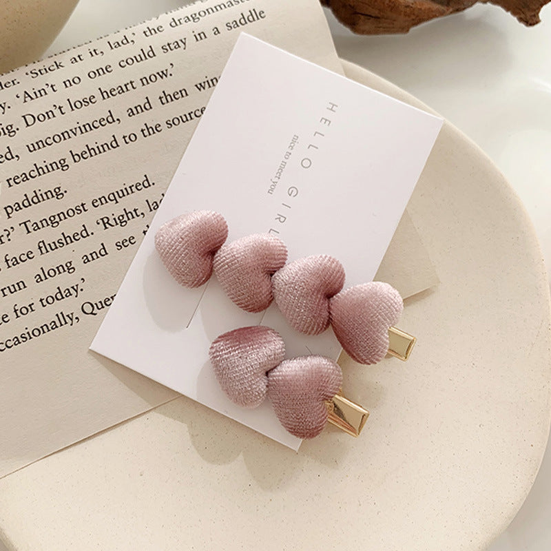 Korean Gold Velvet Love Hairpin All-match