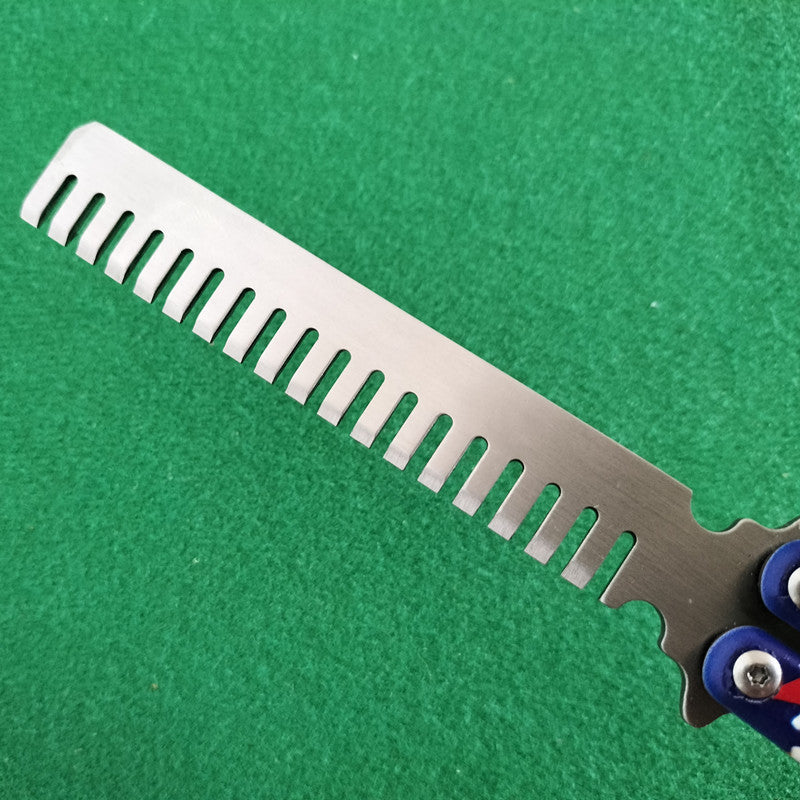 CSGO Butterfly Training Knife 3D Effect All Steel Butterfly Comb