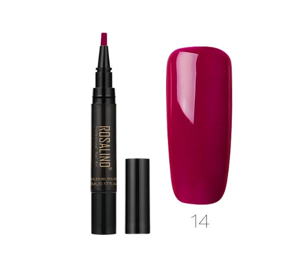 Rosalind 5ml Solid Color Nail Art Pen Nail Glue for Nail Art