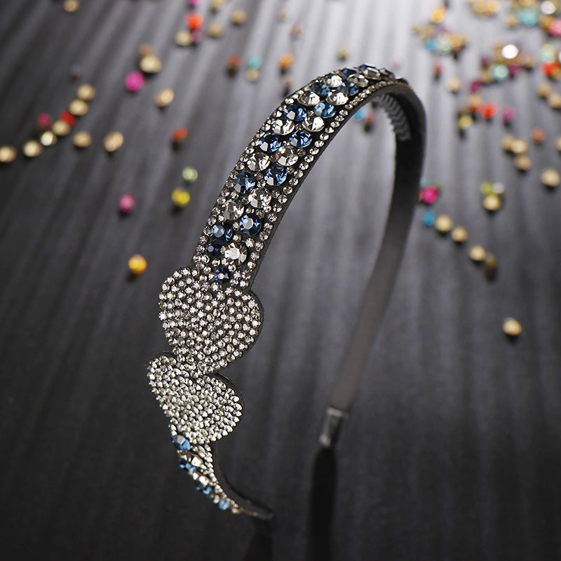 Korean Headband Czech Drill Headband Press Hair Non-slip Hairpin Love Headdress