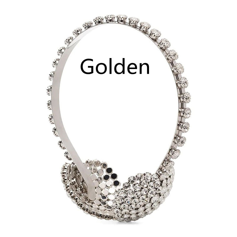 Diamond Headband Super Flashing Luxury Metal Headband New Headphone Shape Hair Accessories