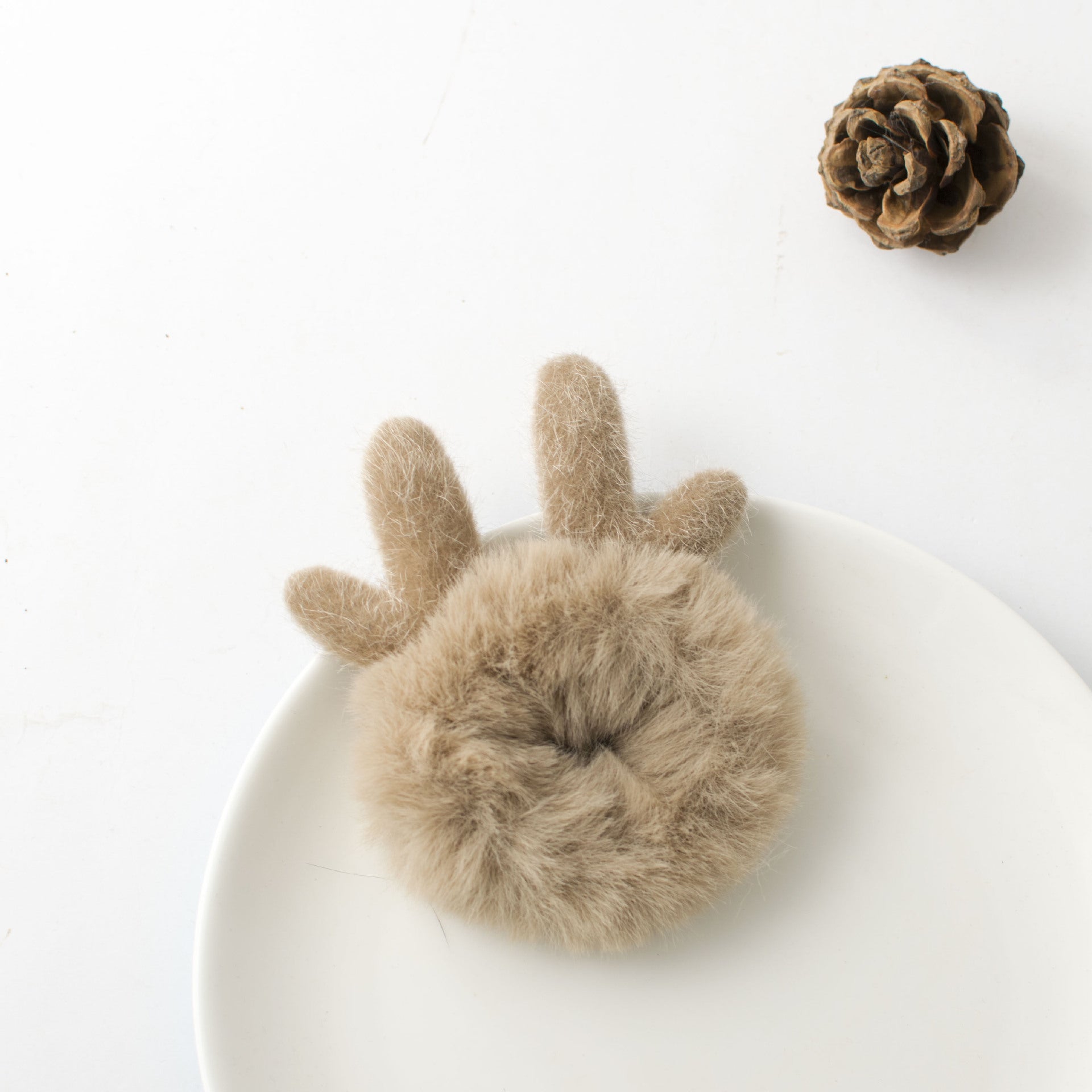 Sweet Plush Antlers Cute Girl Heart-sen Three-dimensional Deer Christmas Hair Accessories