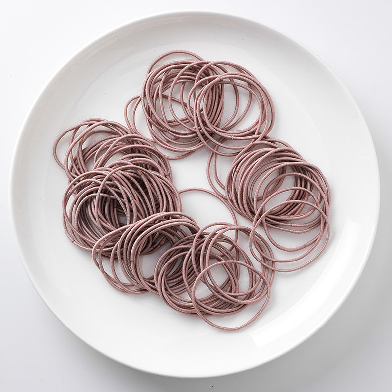 Simple small loop thin high elastic hair rope