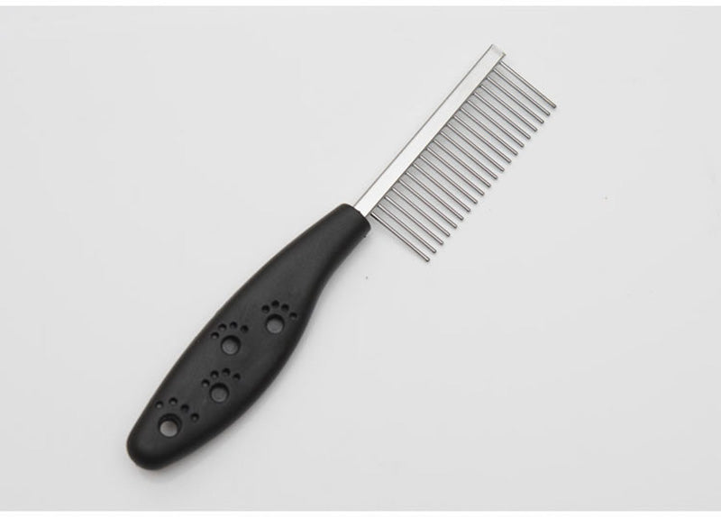 Pet candy color soft handle stainless steel comb