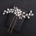 Golden silver bridal pearl tiara