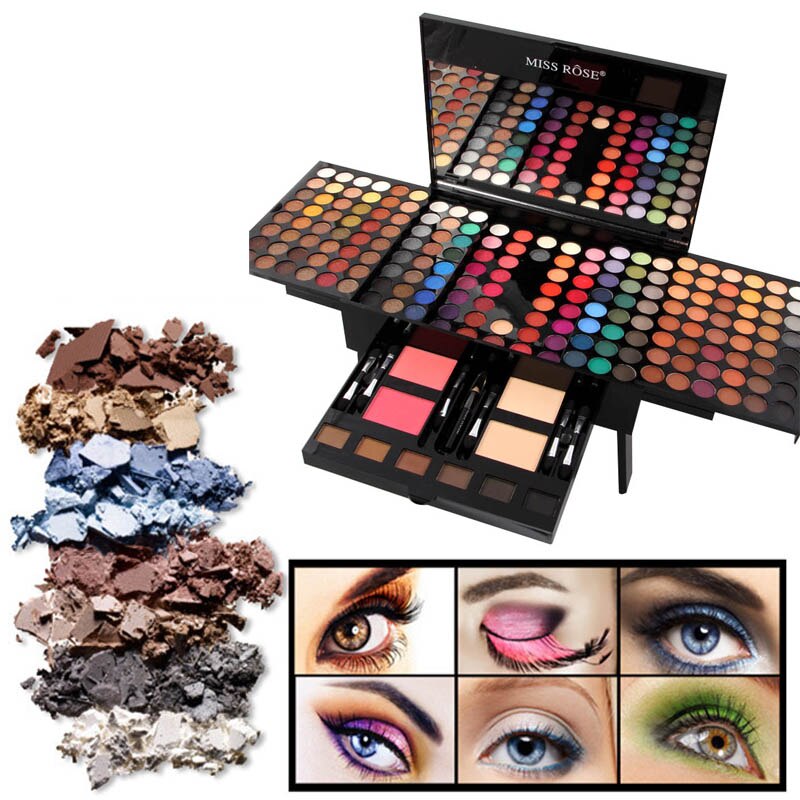 Miss Rose 180 Colors Eyes Shadow Blush Set Personalized Piano-shaped Makeup Palette Box