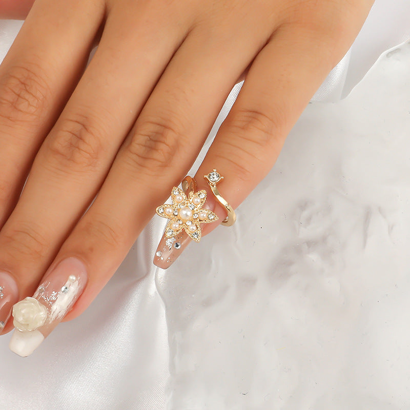 Geometric Alloy Nail Ring Knuckle Jewelry