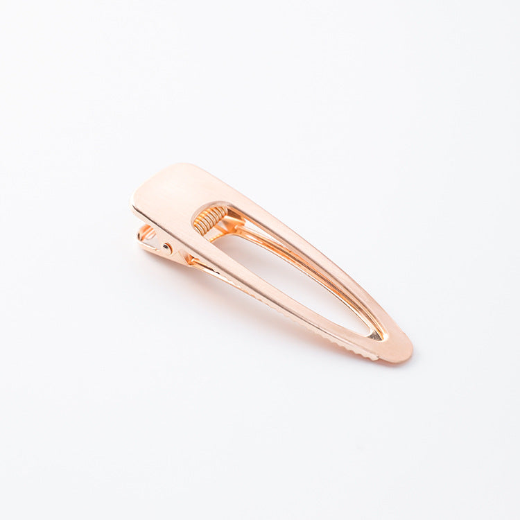 Personality retro style brushed metal hairpin bangs clip