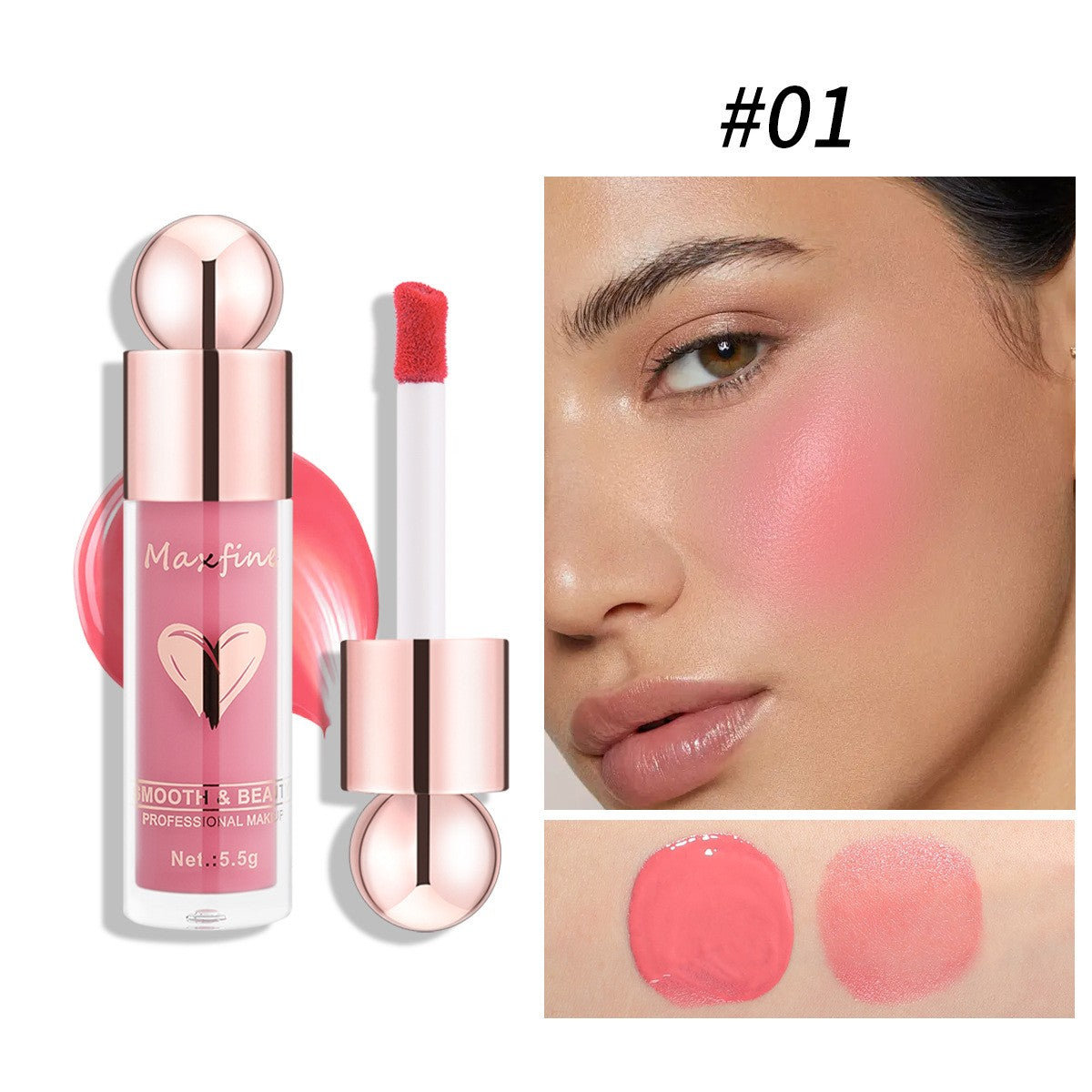 Maxfine Makeup Liquid Blush Highlight Natural