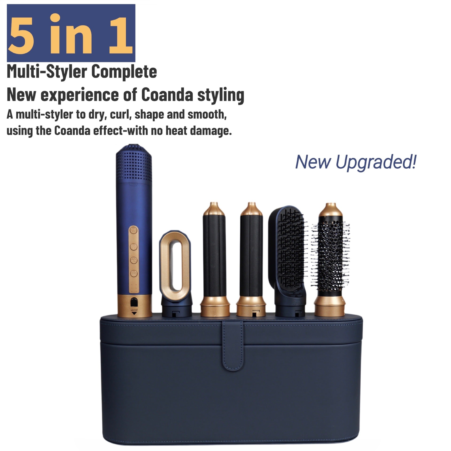 High-speed Five-in-one Hair Curler Hot Air Comb Multi-function Hair Dryer