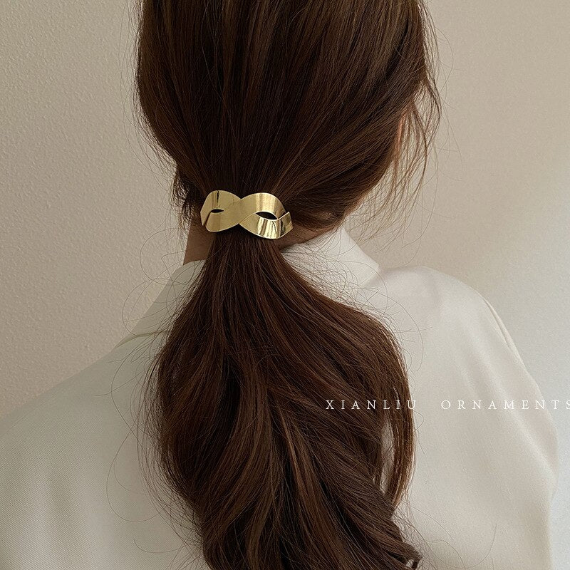 High stretch metal brushed hair rope