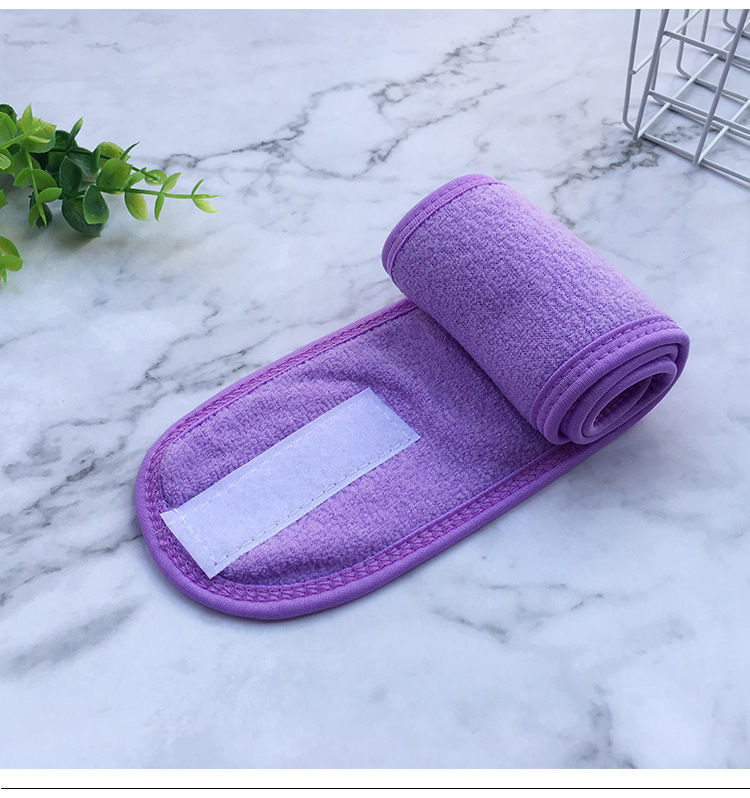 Hook & Loop Band Face Washing Female Yoga Headband Internet Celebrity Makeup Mask Headband Beauty Salon Hair Towel