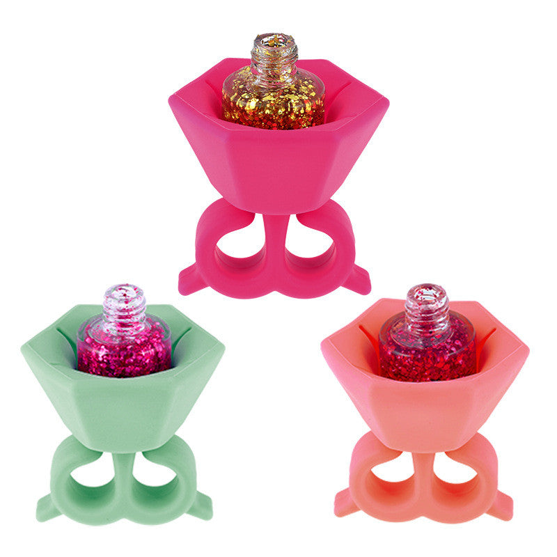 Beauty Tool Wearable Nail Polish Bottle Holder Silicone Mold