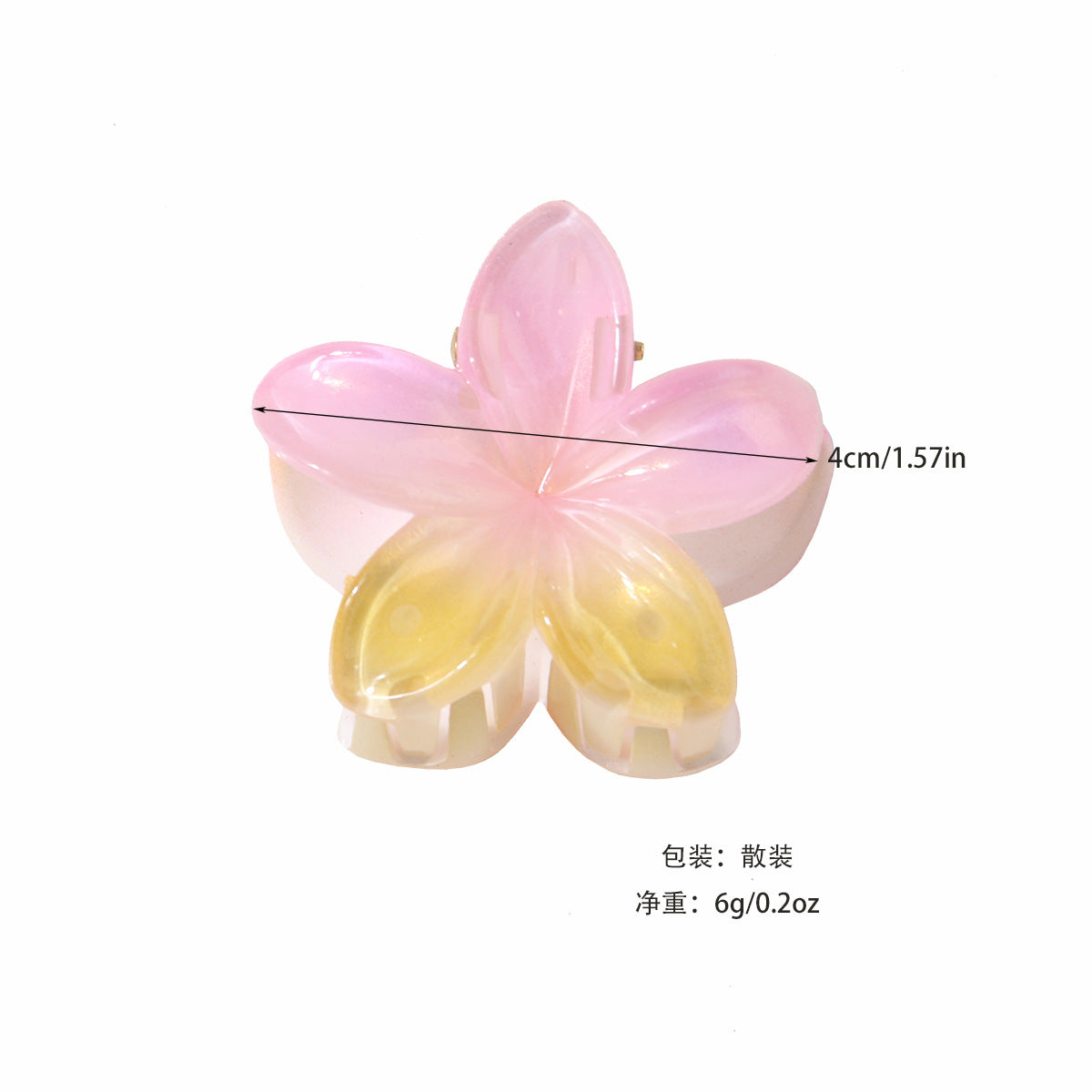 Small Size 4cm Gradient Plumeria Rubra Hairpin Headdress