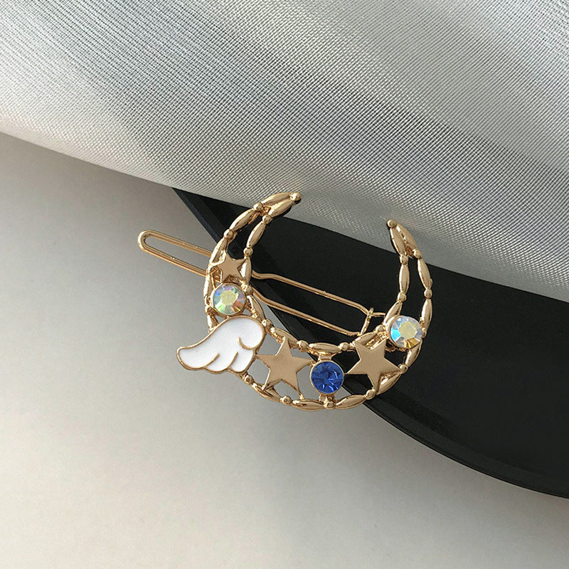 Japanese And Korean Simple Moon Wing Shape Hairpin