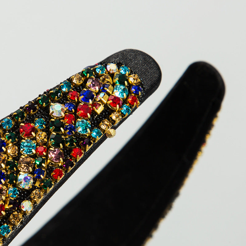 Fashionable And Simple Wide-edge Rhinestone Headband