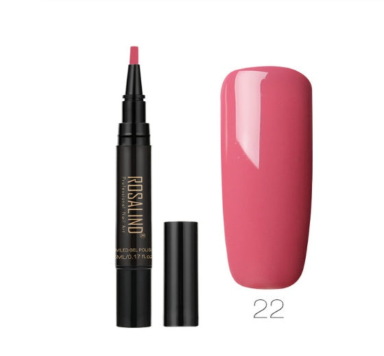 Rosalind 5ml Solid Color Nail Art Pen Nail Glue for Nail Art