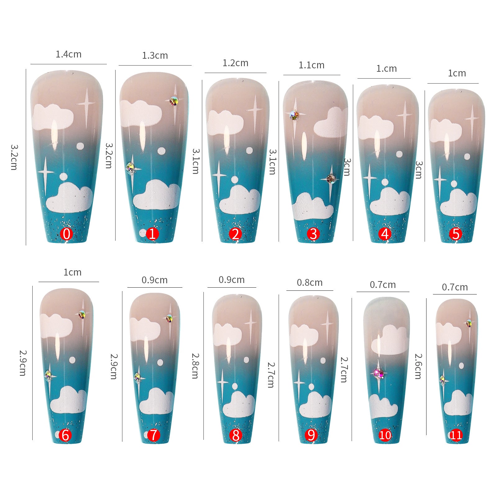 Cloud Gradient Wear Finished Nail Beauty Removable