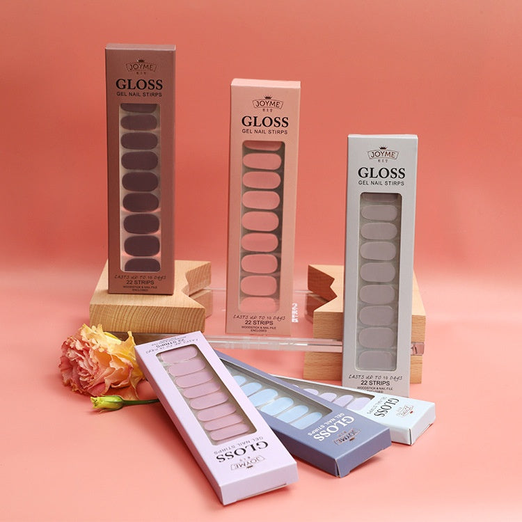 Joyme Gloss Waterproof Baking-free Summer New Nail Beauty Stickers 22 Fingers