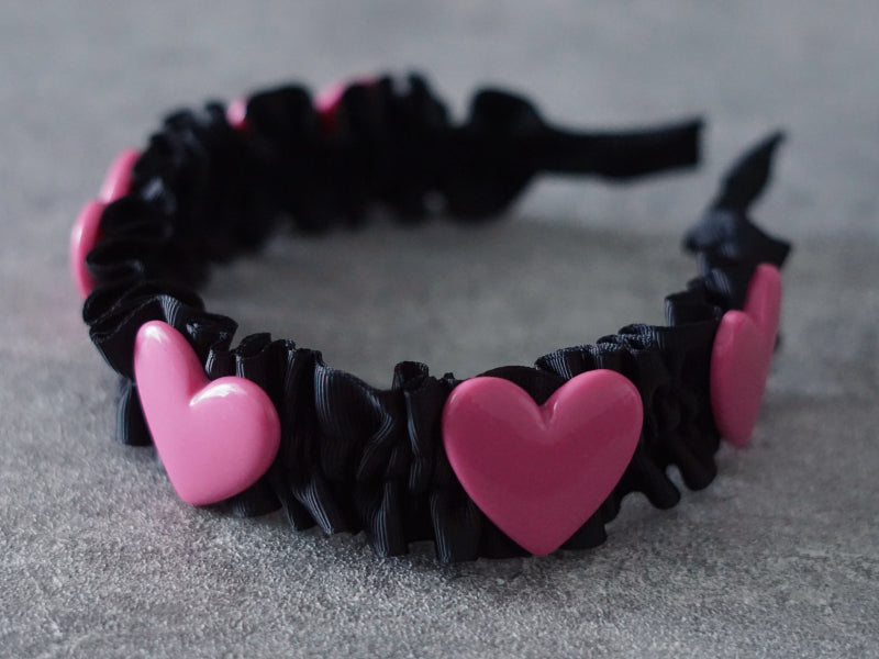 Ornament Set Original Handmade Heart Pleated Lotus Leaf Headband
