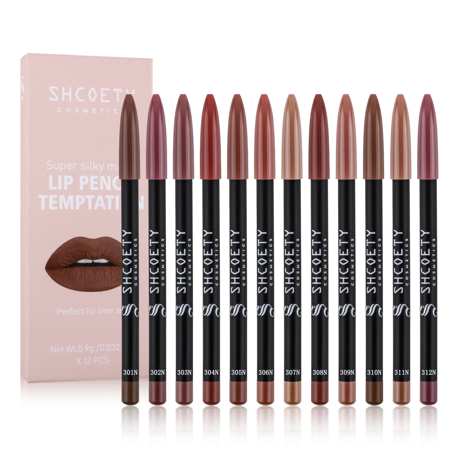 12 Color Matte Lipstick Lip Liner Suit