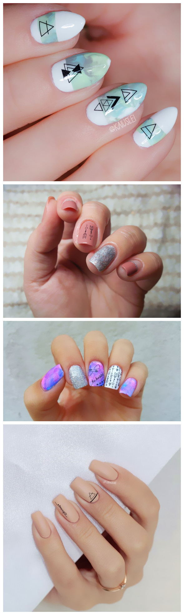 Lemooc Geometric  DIY Art Nail Polish Stickers