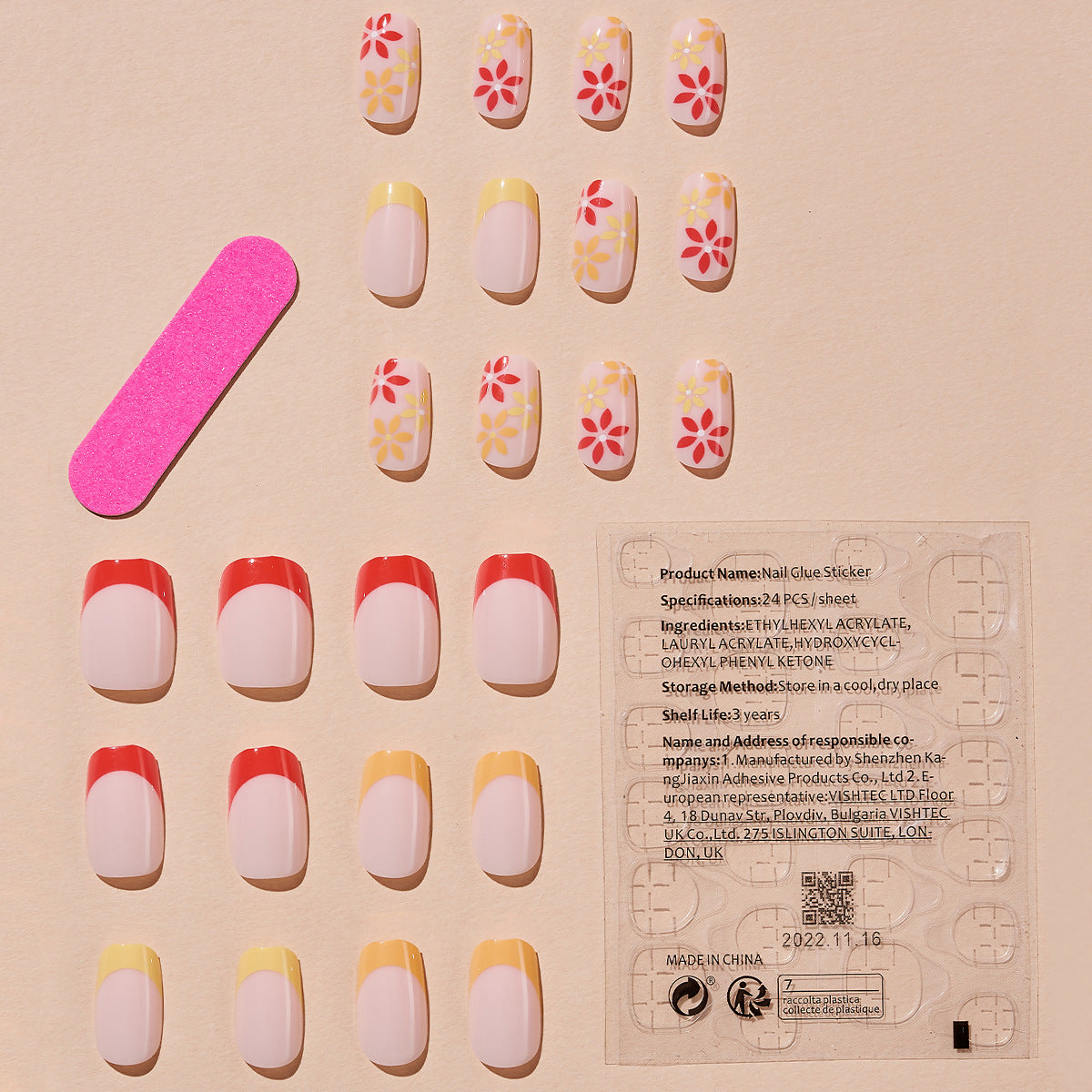 Color French Edge Nail Stickers
