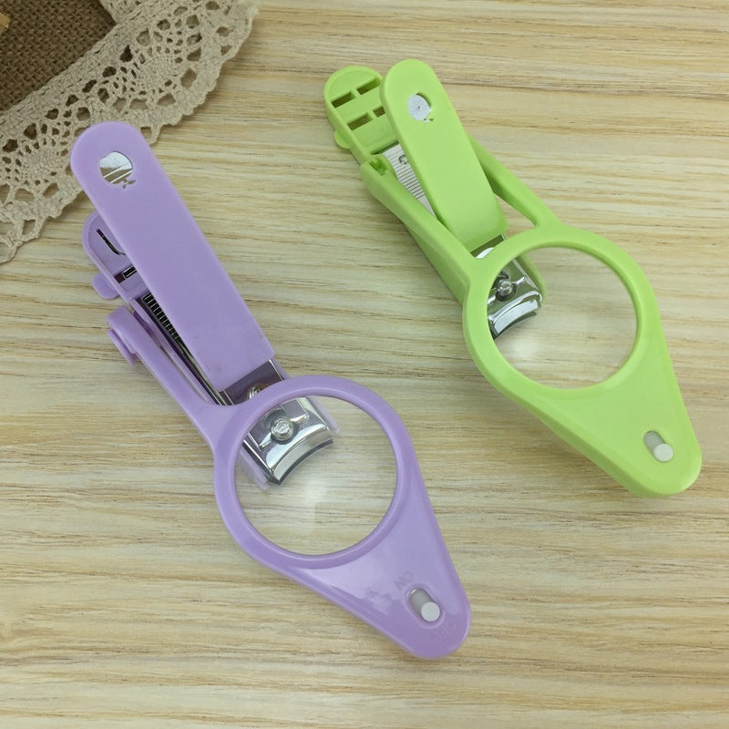 Magnifying Glass LED Light Nail Clippers Splash-proof Nail Clippers For Elderly Children