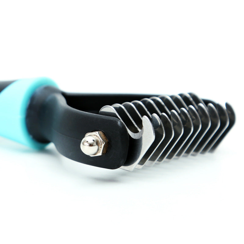 Stainless steel single knife head pet comb