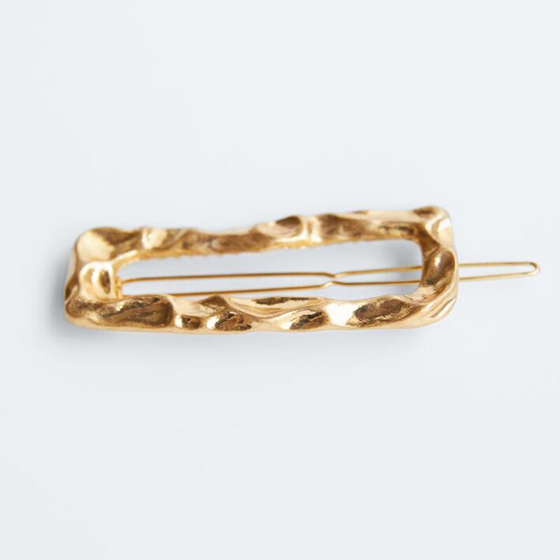 retro pleated metal hairpin