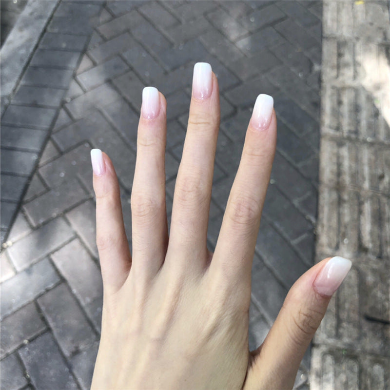 White gradient nail patch