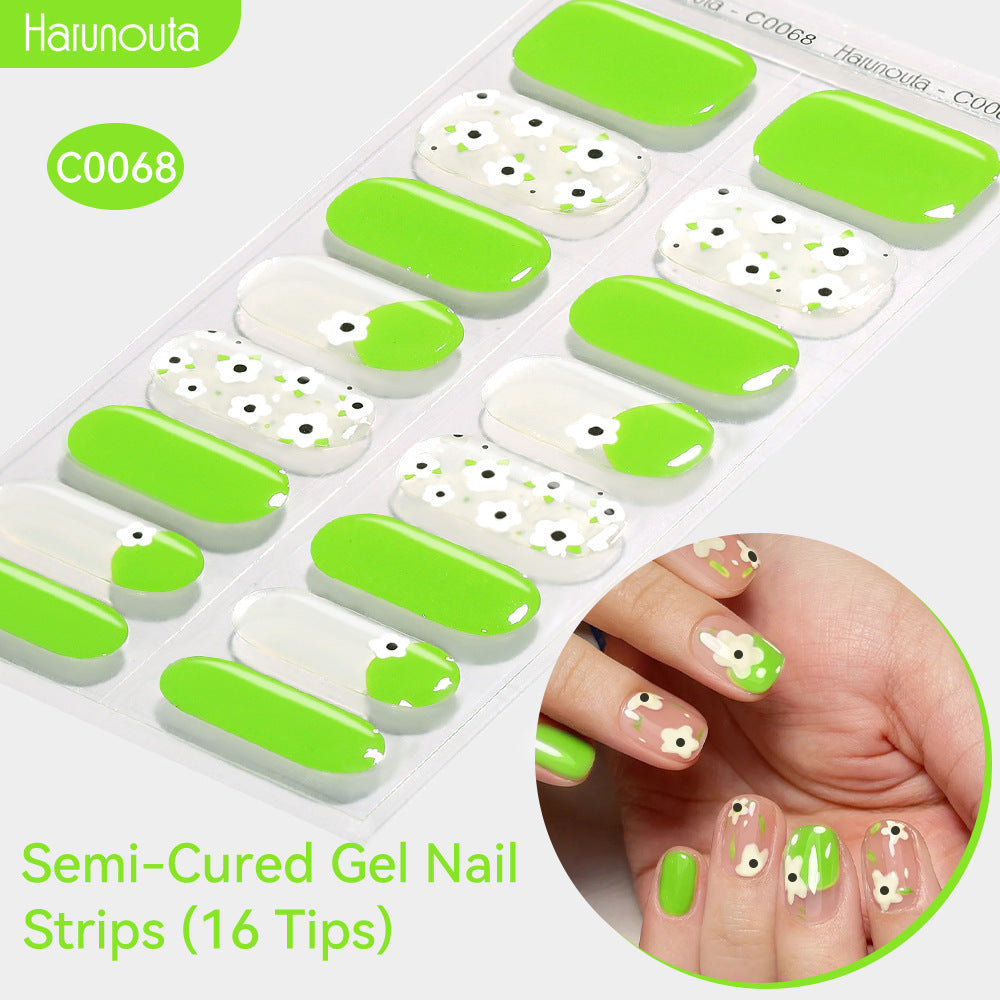 Harunouta Nail Stickers UV Gel Nail Sticker Semi-curing