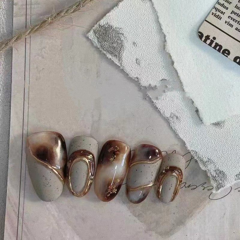 Women's Fashion Amber Blooming Gradient Nail Art