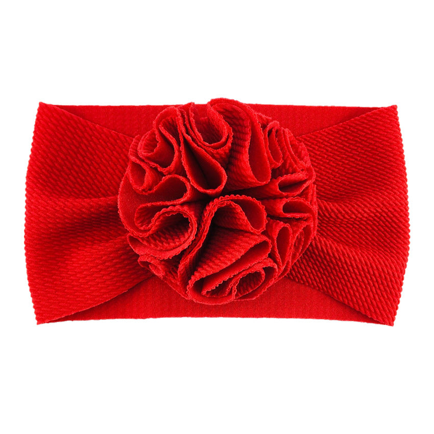 Twill bubble flower headband