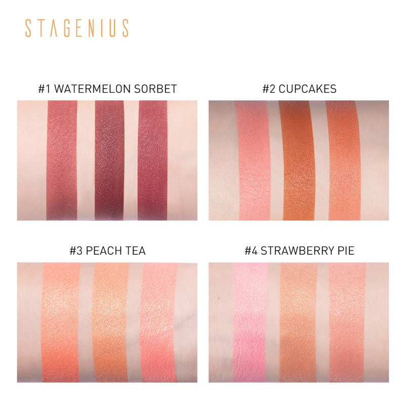 STAGENIUS Two-color blush matte finish