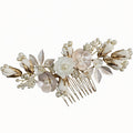 Wedding Bride Pastoral Ceramic Flower Headwear Comb Accessories