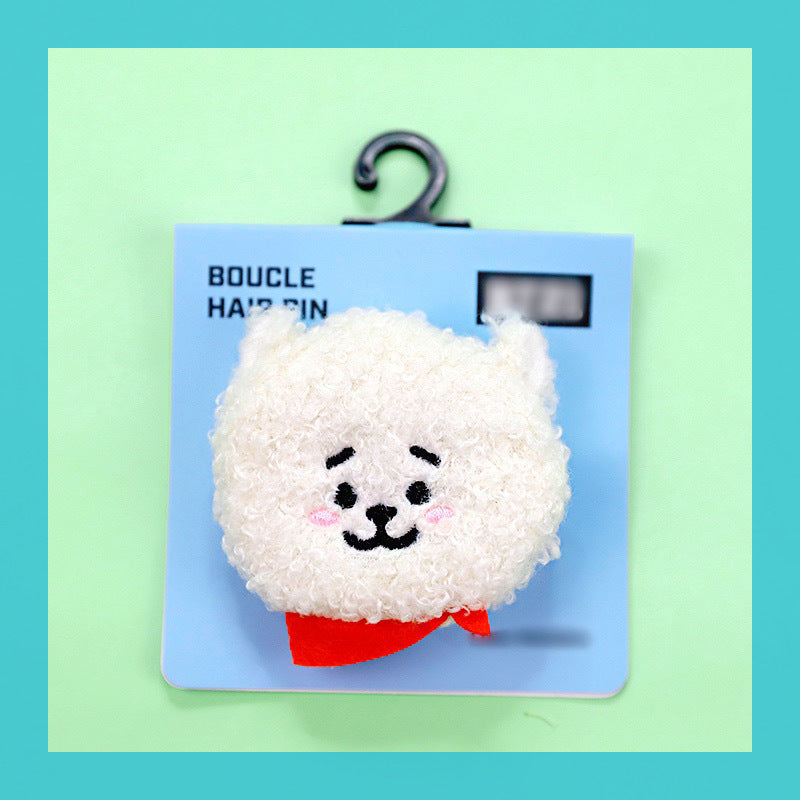 Plush cute hairpin