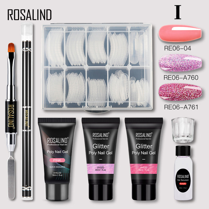 Rosalind Nail Art Modeling Quick Extension Liquid Gel Nail 30ML Extension Glue Tool Set 3pcs