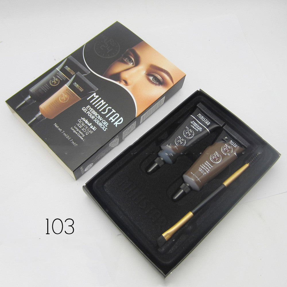 Two-color liquid eyebrow cream set