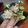 Magnolia Flower Wrapping Flower Decoration Simple Classical Hairpin Hair Comb
