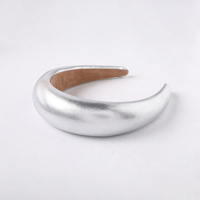 Leather Sponge Thicken Cloth Wide Side Headband