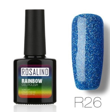 Rosalind Nail free, long-lasting, non-toxic, nail polish, ROSALIND phototherapy glue, star studded rainbow system.