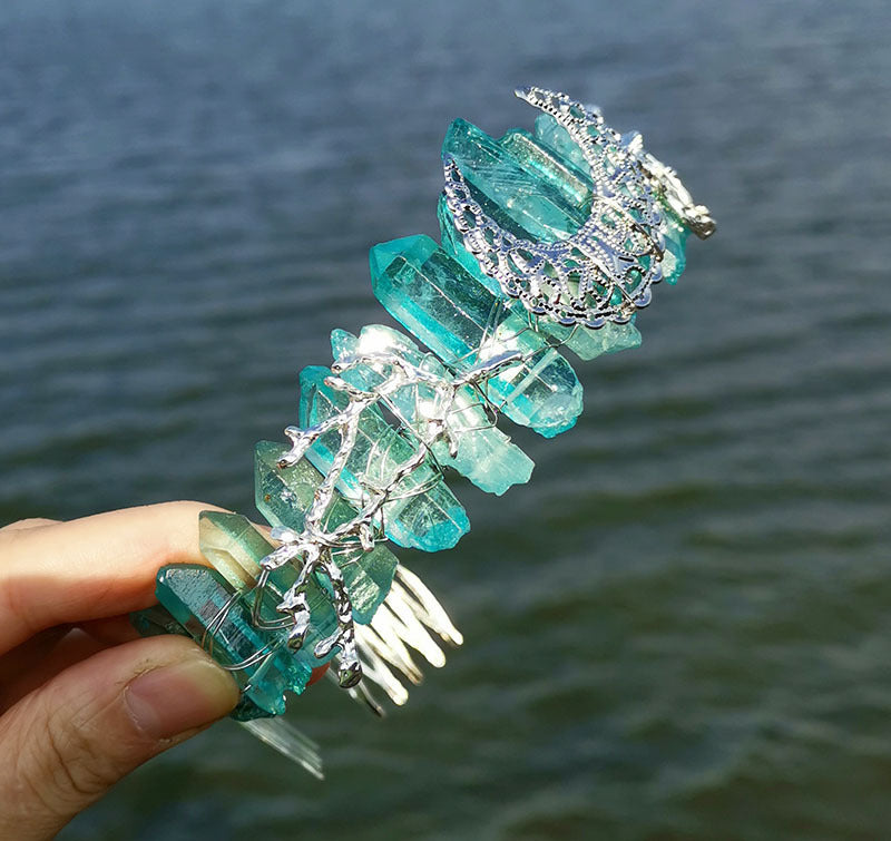 Rock Crystal Party Moon Branch Hairband