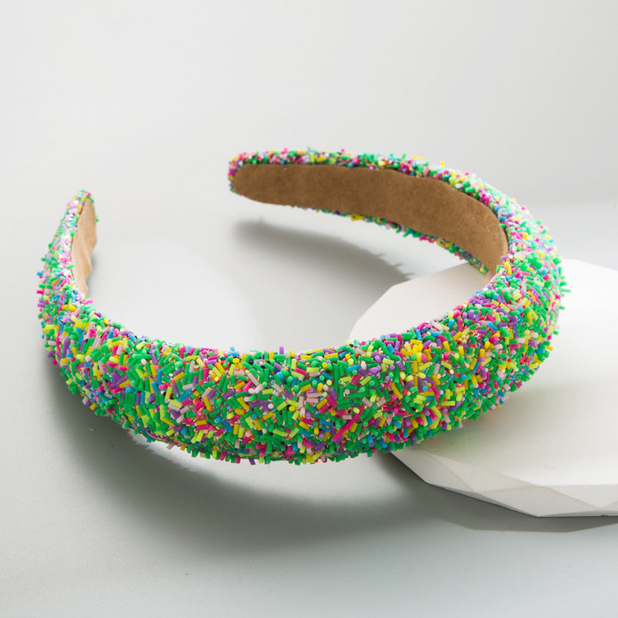 Sponge Fashion Wide-brimmed Headband Girls All-match