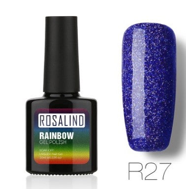 Rosalind Nail free, long-lasting, non-toxic, nail polish, ROSALIND phototherapy glue, star studded rainbow system.