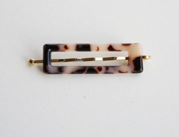 South Korea's Dongdaemun direct delivery Personality minimalist small and versatile  leopard pattern side clips Hairpin word clip