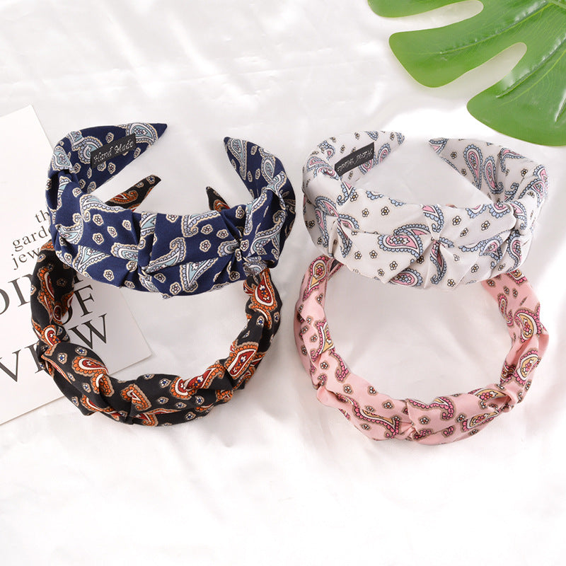 Printed pleated headband